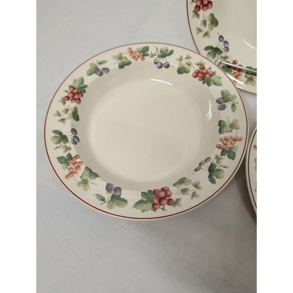 Wedgewood Queensware Provence Rimmed Soup bowls Set Of 3